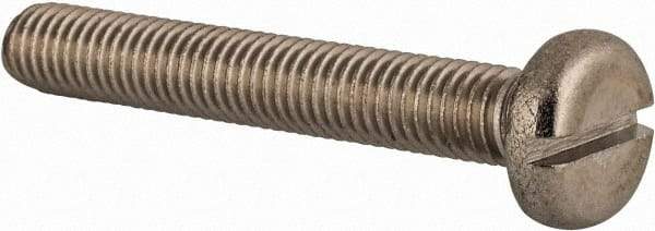 Value Collection - M8x1.25 Metric Coarse, 55mm Length Under Head Slotted Drive Machine Screw - Pan Head, Grade 18-8 & A2 Stainless Steel, Uncoated, Without Washer - Benchmark Tooling