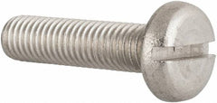 Value Collection - M10x1.50 Metric Coarse, 40mm Length Under Head Slotted Drive Machine Screw - Pan Head, Grade 18-8 & A2 Stainless Steel, Uncoated, Without Washer - Benchmark Tooling