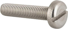 Value Collection - M10x1.50 Metric Coarse, 45mm Length Under Head Slotted Drive Machine Screw - Pan Head, Grade 18-8 & A2 Stainless Steel, Uncoated, Without Washer - Benchmark Tooling