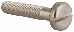 Value Collection - M10x1.50, 55mm Length Under Head Slotted Drive Machine Screw - Pan Head, Grade 18-8 & A2 Stainless Steel, Uncoated, Without Washer - Benchmark Tooling