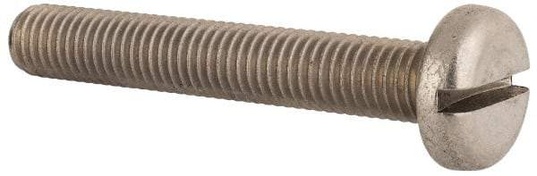 Value Collection - M10x1.50 Metric Coarse, 65mm Length Under Head Slotted Drive Machine Screw - Pan Head, Grade 18-8 & A2 Stainless Steel, Uncoated, Without Washer - Benchmark Tooling