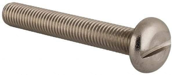 Value Collection - M10x1.50 Metric Coarse, 70mm Length Under Head Slotted Drive Machine Screw - Pan Head, Grade 18-8 & A2 Stainless Steel, Uncoated, Without Washer - Benchmark Tooling