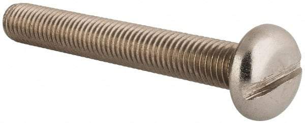 Value Collection - M10x1.50 Metric Coarse, 75mm Length Under Head Slotted Drive Machine Screw - Pan Head, Grade 18-8 & A2 Stainless Steel, Uncoated, Without Washer - Benchmark Tooling