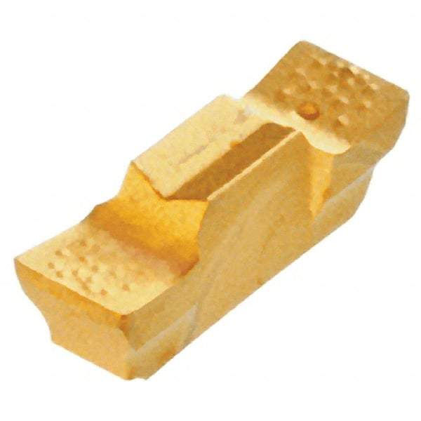 Iscar - 185010GEPI Grade IC528, 1.85mm Cutting Width Carbide Grooving Insert - 2.5mm Max Depth of Cut, Neutral, 0.1mm Corner Radius, TiCN/TiN Finish - Benchmark Tooling