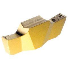 Iscar - 100010GEPI Grade IC528, 1mm Cutting Width Carbide Grooving Insert - 1.5mm Max Depth of Cut, Right Hand, 0.1mm Corner Radius, TiCN/TiN Finish - Benchmark Tooling
