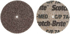 3M - 2" Diam, 1/8" Face Width, 1/8" Center Hole, Medium Grade, Aluminum Oxide Deburring Wheel - Unitized, Hard Density 7 Grade, 22,100 RPM - Benchmark Tooling