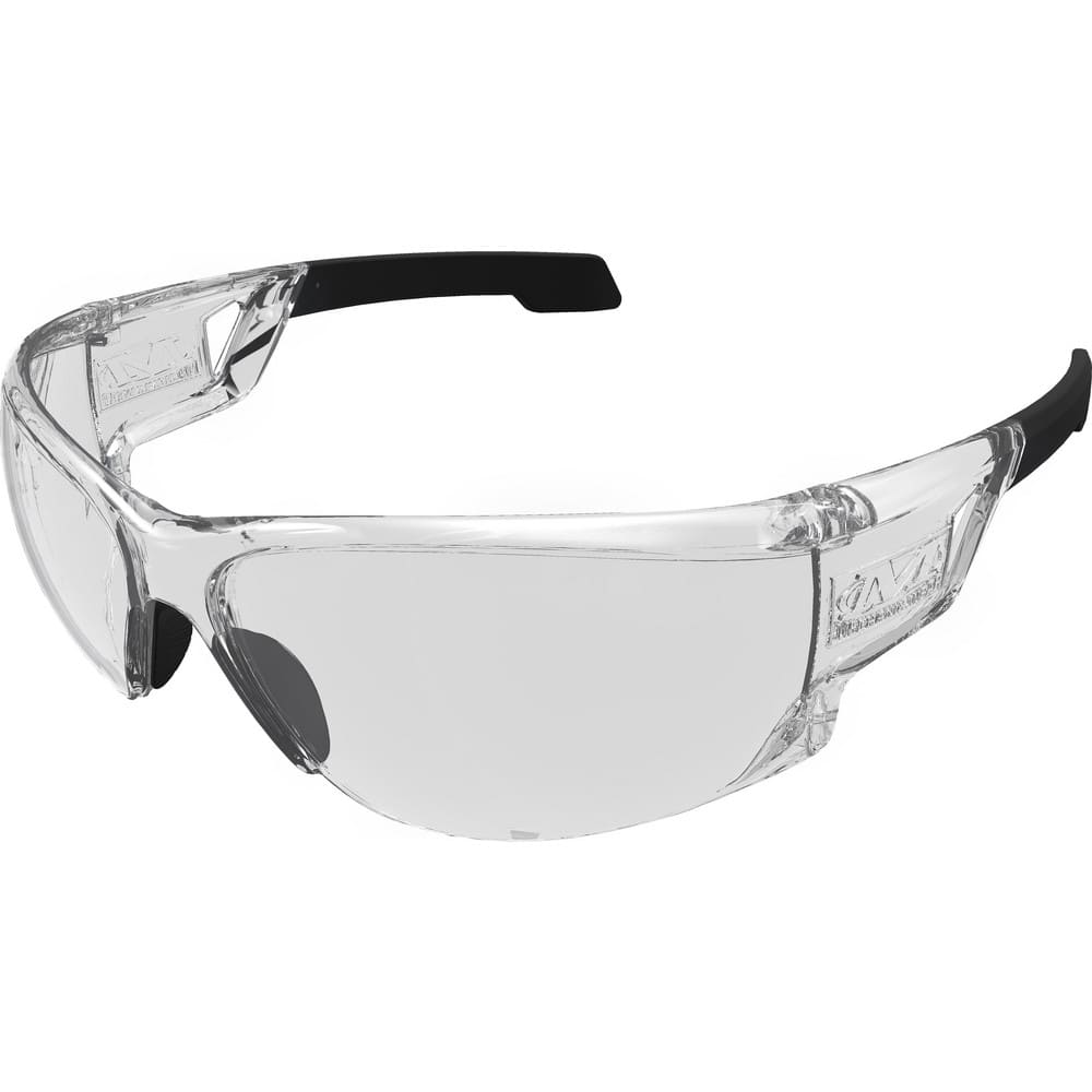 Safety Glasses; Type: Glasses; Lens Coating: Uncoated; Frame Color: Clear; Lens Color: Clear; Lens Material: Polycarbonate; Size: Universal; Glasses Style: Traditional; Temple Color: Clear; Temple Type: Fixed