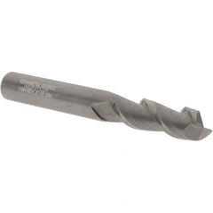 Kennametal - 3/8", 1-1/8" LOC, 3/8" Shank Diam, 3" OAL, 2 Flute, Solid Carbide Square End Mill - Single End, Uncoated, Spiral Flute, 45° Helix, Centercutting, Right Hand Cut, Right Hand Flute, Series AADF - Benchmark Tooling