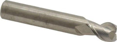 Kennametal - 1/2", 5/8" LOC, 1/2" Shank Diam, 3" OAL, 2 Flute, Solid Carbide Square End Mill - Single End, Uncoated, Spiral Flute, 45° Helix, Centercutting, Right Hand Cut, Right Hand Flute, Series AADF - Benchmark Tooling