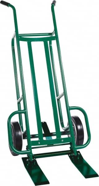 Valley Craft - 1,000 Lb Capacity 48" OAH Hand Truck - Dual Handle, Steel, Pneumatic Wheels - Benchmark Tooling