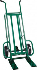 Valley Craft - 1,000 Lb Capacity 48" OAH Hand Truck - Dual Handle, Steel, Pneumatic Wheels - Benchmark Tooling
