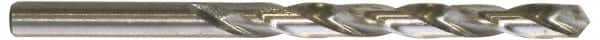 Cleveland - 3/8" 118° High Speed Steel Jobber Drill - Bright Finish, Right Hand Cut, Spiral Flute, Straight Shank, 5" OAL, Split Point - Benchmark Tooling