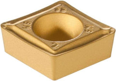 Iscar - CCMT3-2 SM Grade IC9150 Carbide Turning Insert - TiCN/Al2O3/TiN Finish, 80° Diamond, 3/8" Inscr Circle, 5/32" Thick, 1/32" Corner Radius - Benchmark Tooling