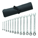 13 Piece - XL Series Combo Ratcheting Set - SAE - Roll - Benchmark Tooling