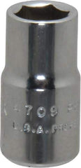 Proto - 5/8", 1/2" Drive, Standard Hand Socket - 6 Points, 7/8" OAL, Chrome Finish - Benchmark Tooling