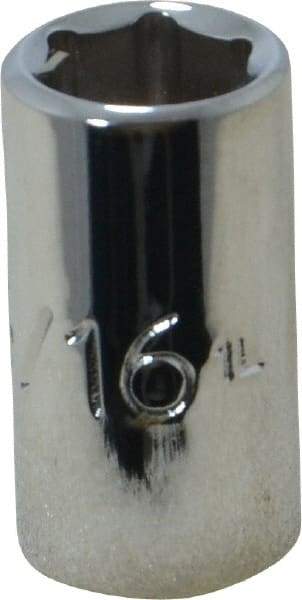 Proto - 5/16", 1/4" Drive, Standard Hand Socket - 6 Points, 7/8" OAL, Chrome Finish - Benchmark Tooling