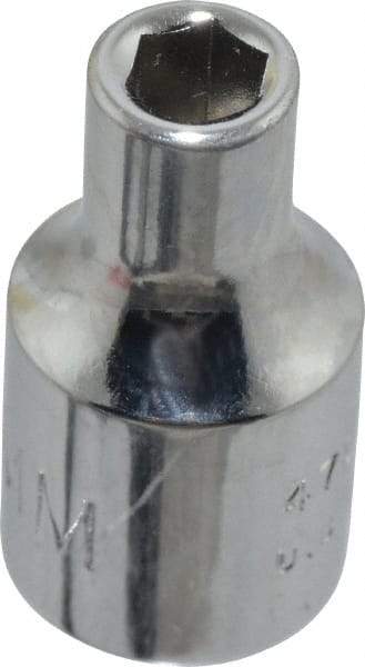 Proto - 1/4" Drive, Standard Hand Socket - 6 Points, 7/8" OAL, Chrome Finish - Benchmark Tooling