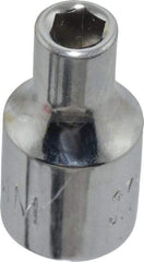 Proto - 1/4" Drive, Standard Hand Socket - 6 Points, 7/8" OAL, Chrome Finish - Benchmark Tooling