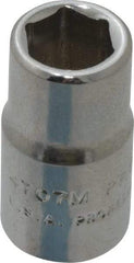 Proto - 1/4" Drive, Standard Hand Socket - 6 Points, 7/8" OAL, Chrome Finish - Benchmark Tooling
