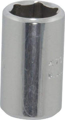 Proto - 1/4" Drive, Standard Hand Socket - 6 Points, 7/8" OAL, Chrome Finish - Benchmark Tooling