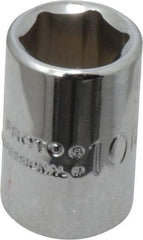 Proto - 1/4" Drive, Standard Hand Socket - 6 Points, 7/8" OAL, Chrome Vanadium, Chrome Finish - Benchmark Tooling
