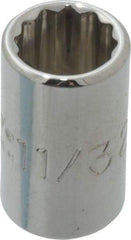 Proto - 11/32", 1/4" Drive, Standard Hand Socket - 12 Points, 7/8" OAL, Chrome Finish - Benchmark Tooling
