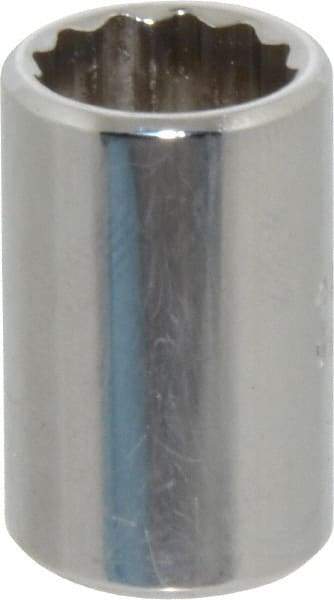 Proto - 3/8", 1/4" Drive, Standard Hand Socket - 12 Points, 7/8" OAL, Chrome Finish - Benchmark Tooling