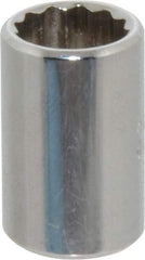 Proto - 3/8", 1/4" Drive, Standard Hand Socket - 12 Points, 7/8" OAL, Chrome Finish - Benchmark Tooling