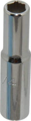 Proto - 1/4", 1/4" Drive, Deep Hand Socket - 6 Points, 2" OAL, Chrome Finish - Benchmark Tooling