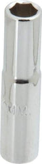 Proto - 1/4" Drive, Deep Hand Socket - 6 Points, 1-15/16" OAL, Chrome Finish - Benchmark Tooling