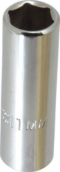 Proto - 1/4" Drive, Deep Hand Socket - 6 Points, 1-15/16" OAL, Chrome Finish - Benchmark Tooling