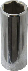 Proto - 1/4" Drive, Deep Hand Socket - 6 Points, 1-15/16" OAL, Chrome Vanadium, Chrome Finish - Benchmark Tooling