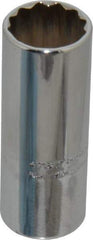 Proto - 9/16", 1/4" Drive, Deep Hand Socket - 12 Points, 2" OAL, Chrome Finish - Benchmark Tooling