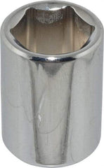 Proto - 9/16", 3/8" Drive, Standard Hand Socket - 6 Points, 1-1/8" OAL, Chrome Finish - Benchmark Tooling