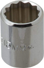 Proto - 3/8" Drive, Standard Hand Socket - 12 Points, 1-1/8" OAL, Chrome Finish - Benchmark Tooling