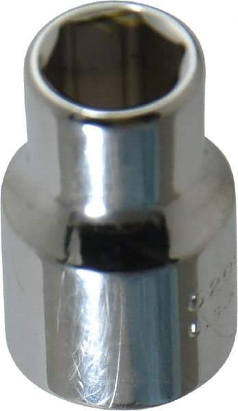 Proto - 3/8" Drive, Standard Hand Socket - 6 Points, 1-3/32" OAL, Chrome Vanadium, Chrome Finish - Benchmark Tooling