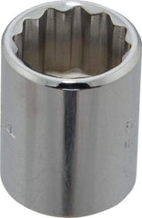 Proto - 5/8", 3/8" Drive, Standard Hand Socket - 12 Points, 1-1/8" OAL, Chrome Finish - Benchmark Tooling