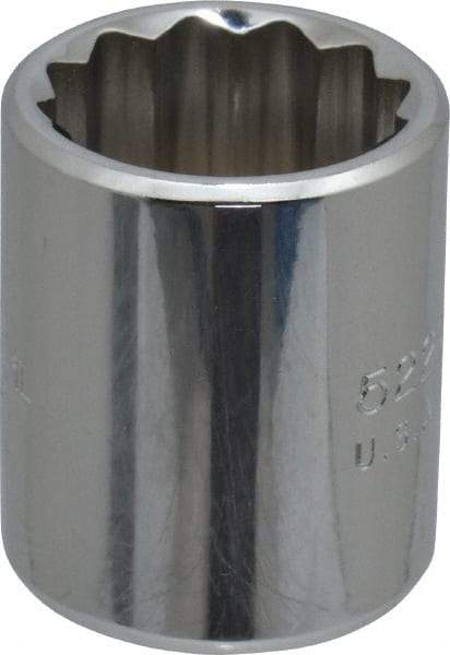 Proto - 11/16", 3/8" Drive, Standard Hand Socket - 12 Points, 1-1/8" OAL, Chrome Finish - Benchmark Tooling