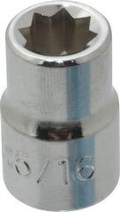 Proto - 5/16", 3/8" Drive, Standard Hand Socket - 8 Points, 1-5/64" OAL, Chrome Finish - Benchmark Tooling