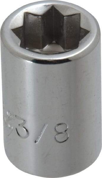 Proto - 3/8", 3/8" Drive, Standard Hand Socket - 8 Points, 1-5/64" OAL, Chrome Finish - Benchmark Tooling