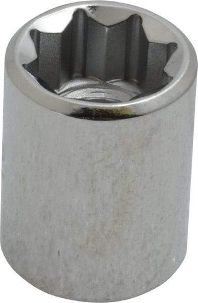 Proto - 1/2", 3/8" Drive, Standard Hand Socket - 8 Points, 1-1/8" OAL, Chrome Finish - Benchmark Tooling