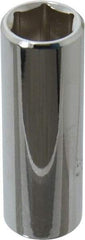 Proto - 1/2", 3/8" Drive, Deep Hand Socket - 6 Points, 2-1/8" OAL, Chrome Finish - Benchmark Tooling
