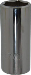 Proto - 7/8", 3/8" Drive, Deep Hand Socket - 6 Points, 2-3/4" OAL, Chrome Finish - Benchmark Tooling