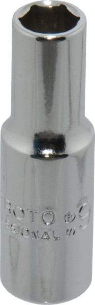 Proto - 3/8" Drive, Deep Hand Socket - 6 Points, 2-1/8" OAL, Chrome Finish - Benchmark Tooling