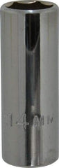 Proto - 3/8" Drive, Deep Hand Socket - 6 Points, 2-1/8" OAL, Chrome Vanadium, Chrome Finish - Benchmark Tooling