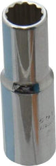 Proto - 3/8", 3/8" Drive, Deep Hand Socket - 12 Points, 2-1/8" OAL, Steel, Full Polish Finish - Benchmark Tooling