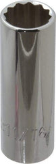 Proto - 11/16", 3/8" Drive, Deep Hand Socket - 12 Points, 2-3/4" OAL, Chrome Finish - Benchmark Tooling