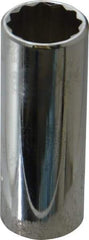 Proto - 3/4", 3/8" Drive, Deep Hand Socket - 12 Points, 2-3/4" OAL, Chrome Finish - Benchmark Tooling