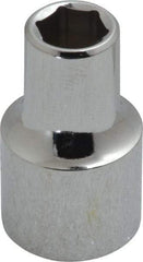 Proto - 3/8", 1/2" Drive, Standard Hand Socket - 6 Points, 1-31/64" OAL, Chrome Finish - Benchmark Tooling