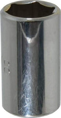 Proto - 5/8", 1/2" Drive, Standard Hand Socket - 6 Points, 1-1/2" OAL, Chrome Finish - Benchmark Tooling